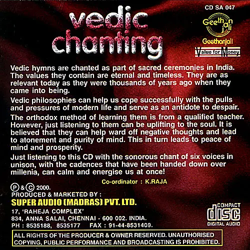 Vedic Chanting & Vedic Chants of India (2000)