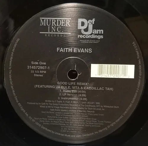 Faith Evans / Ja Rule - Good Life (Remix) / Furious (2001)