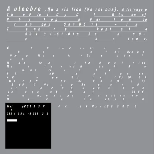 Autechre - Quaristice (Versions) (2025)